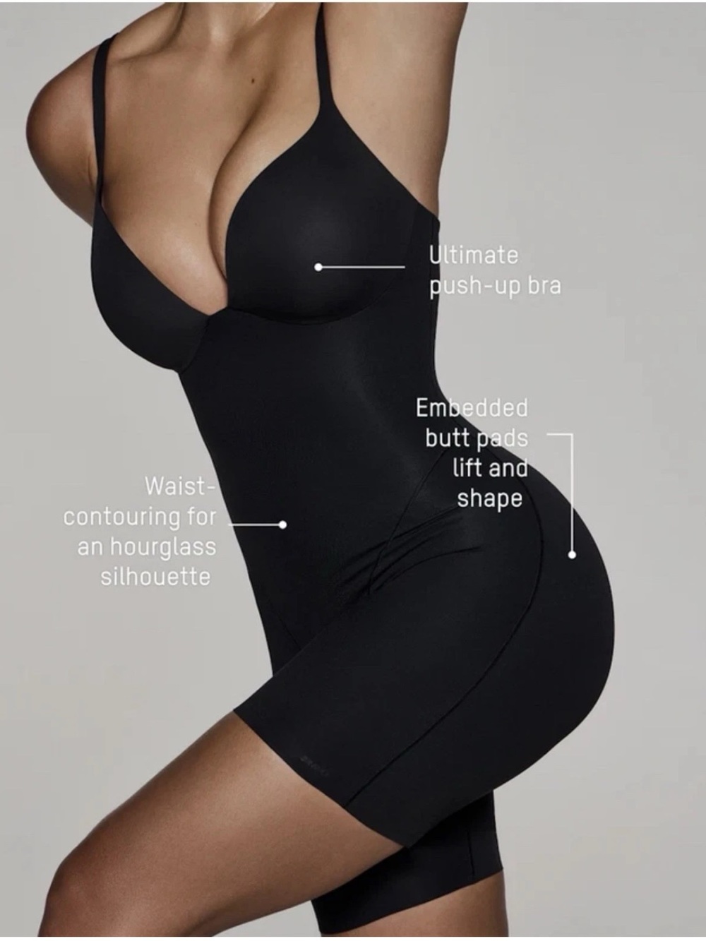 SKIMS Ultimate Body Butt and Hip Padded Mid Thigh Bodysuit
